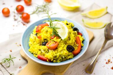 Fried rice is best with dry fruits