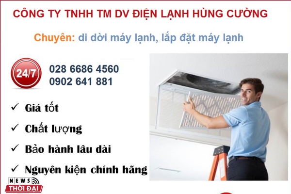 Vệ sinh máy lạnh Hóc Môn ở Hùng Cường có bảo hành dài hạn