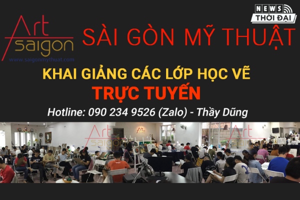 Mỹ Thuật Sài Gòn còn có các lớp học trực tuyến