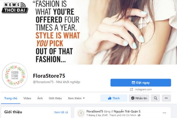 Trng facebook của Flora Store 75
