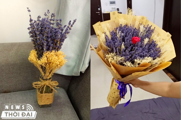 Lọ và bó hoa Lavender của Lovely Store