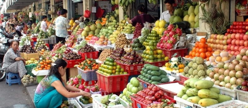 chợ đầu mối hoa quả hà nội