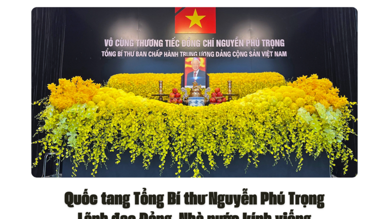 Quốc tang Tổng Bí thư Nguyễn Phú Trọng: Lãnh đạo Đảng, Nhà nước kính viếng