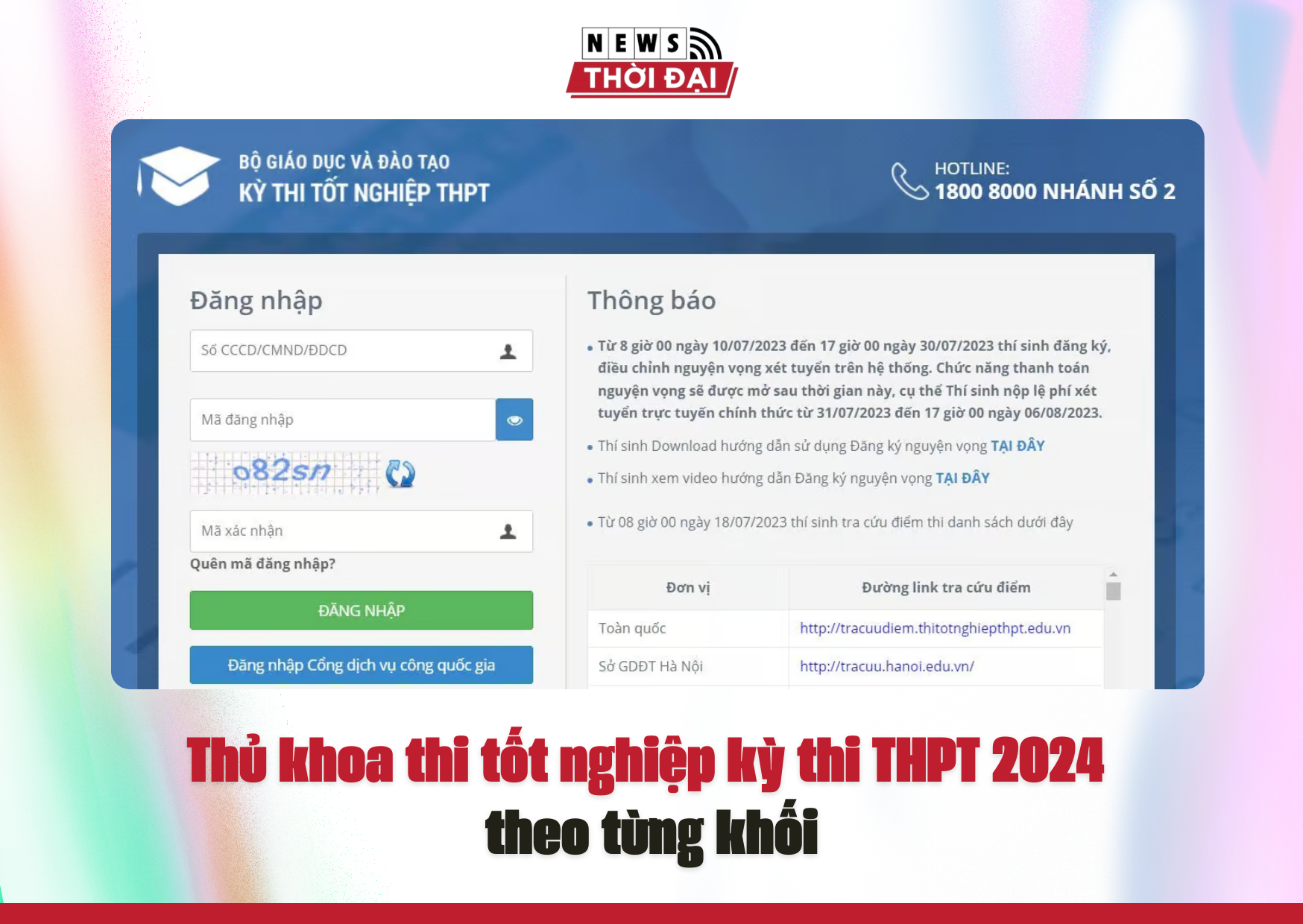 Thủ khoa thi tốt nghiệp kỳ thi THPT 2024 theo từng khối