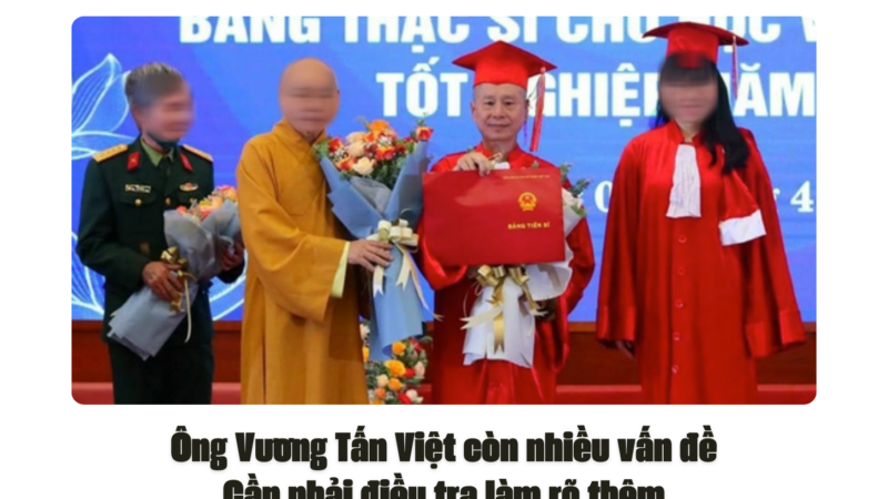 Ông Vương Tấn Việt còn nhiều vấn đề, cần phải điều tra làm rõ thêm