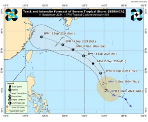 Bão Bebinca - Có thể mạnh lên thành siêu bão