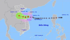 Bão số 4 - Đang tiến gần vào đất liên 