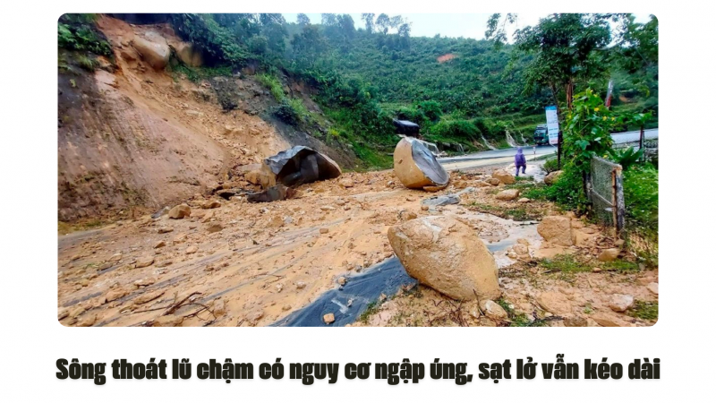 Sông thoát lũ chậm có nguy cơ ngập úng, sạt lở vẫn kéo dài