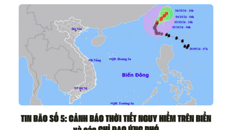 TIN BÃO SỐ 5: CẢNH BÁO THỜI TIẾT NGUY HIỂM TRÊN BIỂN và các CHỈ ĐẠO ỨNG PHÓ