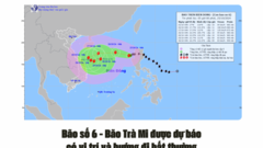 Bão số 6: Bão Trà Mi được dự báo có vị trí và hướng đi bất thường