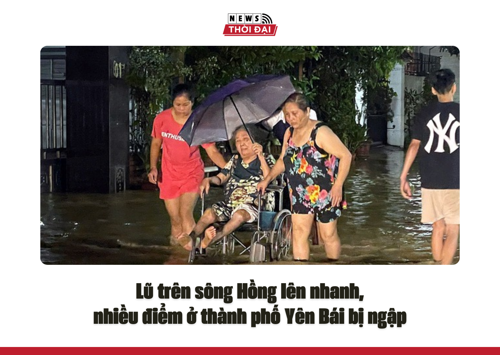 Lũ trên sông Hồng lên nhanh, nhiều điểm ở thành phố Yên Bái bị ngập