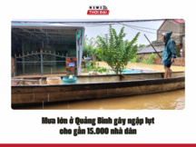 Mưa lớn ở Quảng Bình gây ngập lụt cho gần 15.000 nhà dân