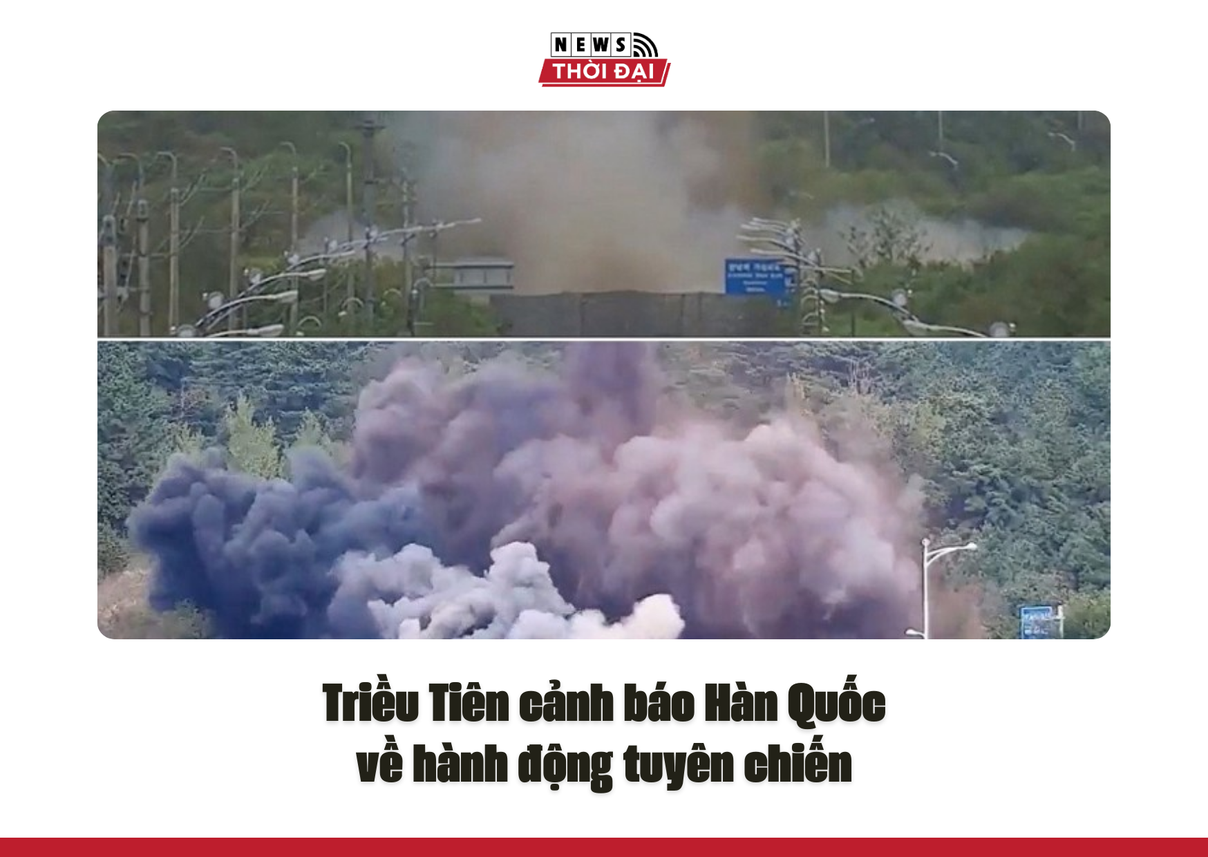 Triều Tiên cảnh báo Hàn Quốc về hành động tuyên chiến