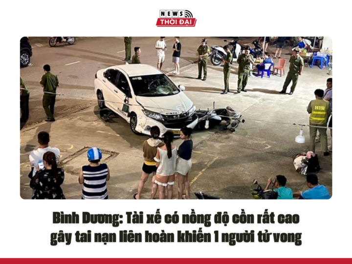 Bình Dương: Tài xế có nồng độ cồn rất cao gây tai nạn liên hoàn khiến 1 người tử vong